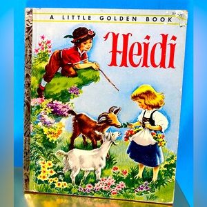 A LITTLE GOLDEN BOOK VTG 1954 HEIDI  HER LIFE IN THE MOUNTAINS w/HER GRANDFATHER